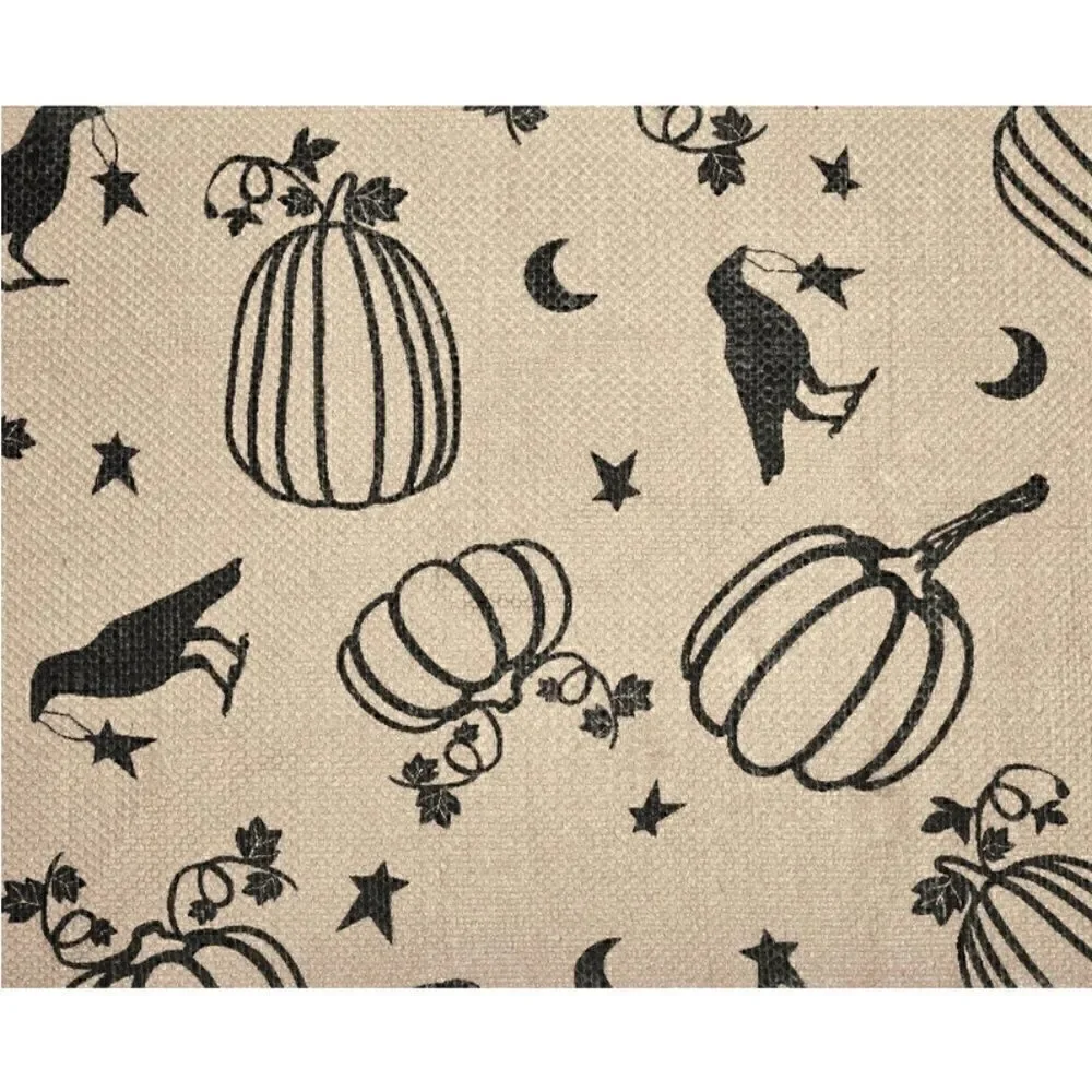 Halloween Raven Harvest Indoor Outdoor Rectangle Throw Rug Country Farmhouse